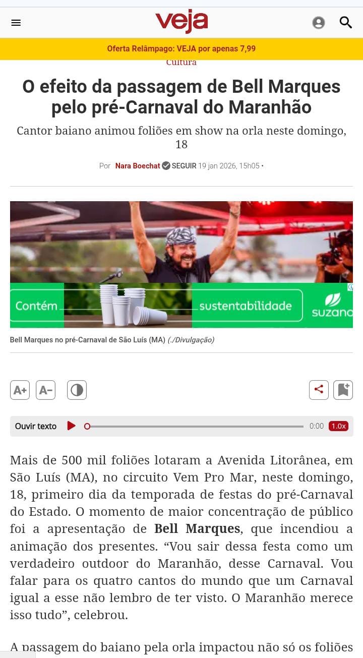 DEU NA VEJA: O efeito da passagem de Bell Marques pelo pré-Carnaval do Maranhão