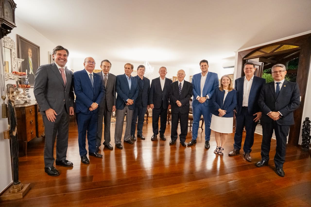 Orleans Brandão recebe apoio da cúpula do MDB em jantar oferecido por José Sarney em Brasília